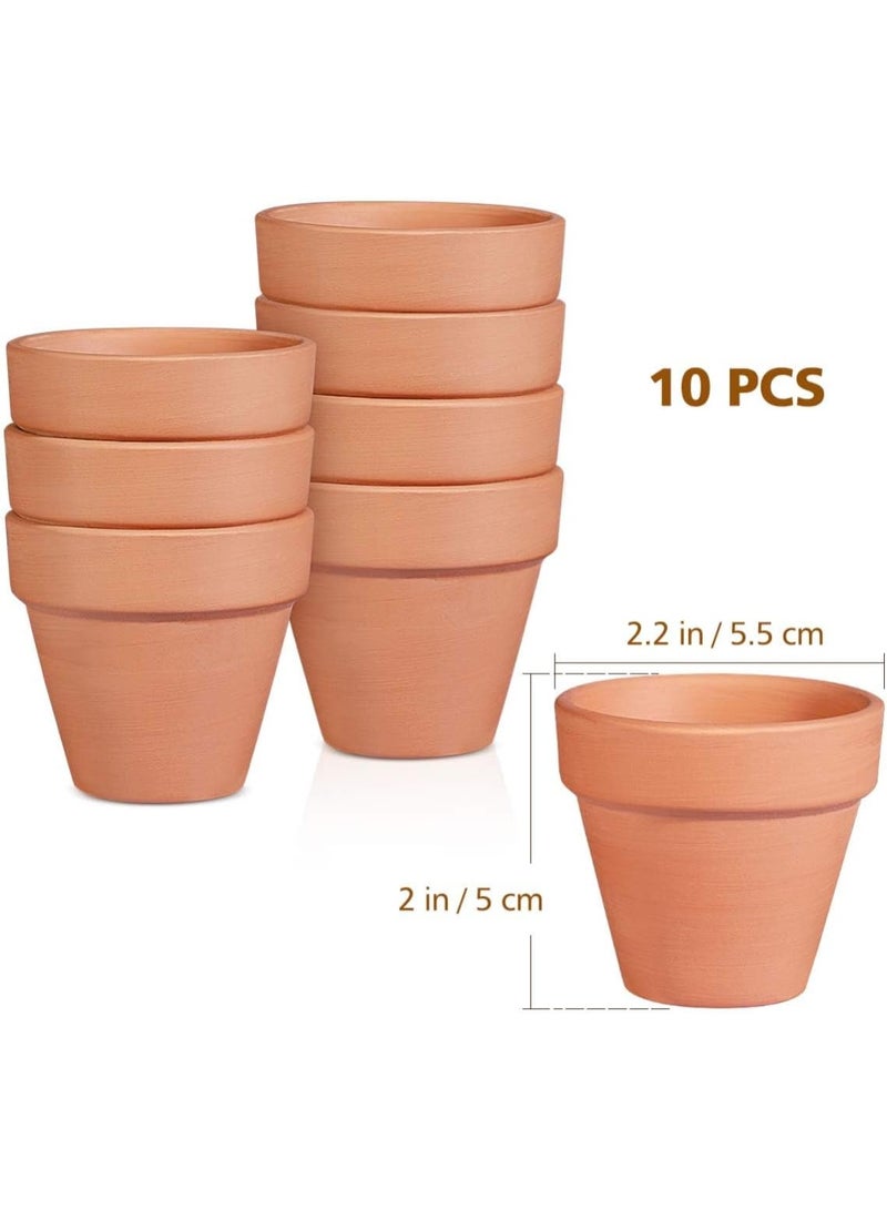 Terracotta أواني خزفية صغيرة مصنوعة من الطين - 10 قطع - Image 2